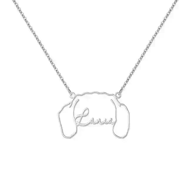 Personalized Stainless Steel DIY Cat And Dog Pet Name Necklace - EX-STOCK CANADA