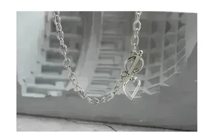 Personalized Thick Chain Ins Wind Love Clavicle Necklace Choker Niche Design Trend Necklace For Women - EX-STOCK CANADA