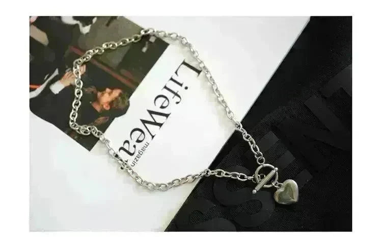 Personalized Thick Chain Ins Wind Love Clavicle Necklace Choker Niche Design Trend Necklace For Women - EX-STOCK CANADA