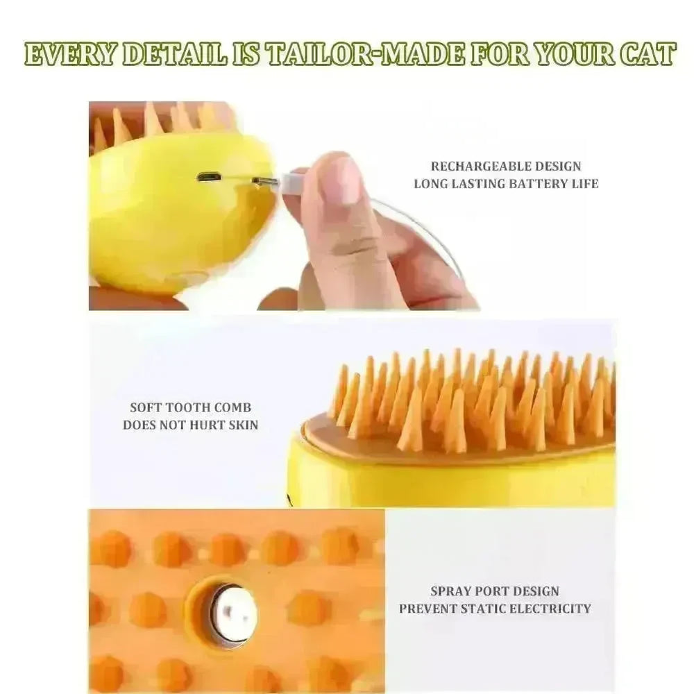 Pet Electric Spray Massage Comb Steam Brush - EX-STOCK CANADA
