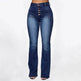 Plus Size Jeans Women Patch Pocket Washed Ladies High Waist Denim Trousers - EX-STOCK Canada