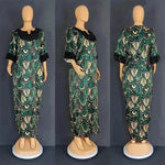 Plus Size Women's Satin Sequin Long Gown Dress - EX-STOCK Canada