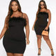Plus Size Women's Suspender Feather Dress Gown - EX-STOCK CANADA