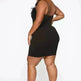 Plus Size Women's Suspender Feather Dress Gown - EX-STOCK CANADA