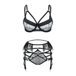 Polka dot mesh lingerie - EX-STOCK Canada