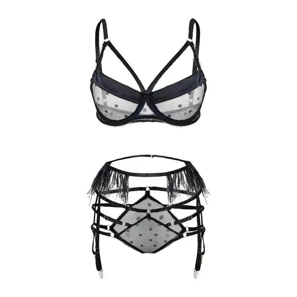 Polka dot mesh lingerie - EX-STOCK Canada
