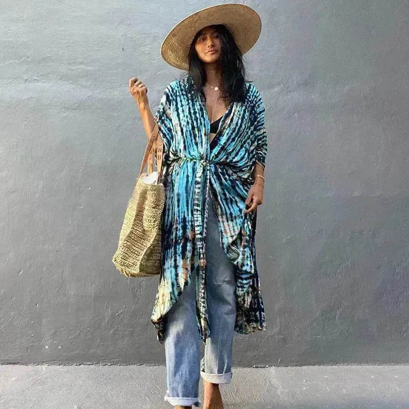 Polyester Ladies Sun Protection Resort Beach Dress Cover Up - EX-STOCK Canada