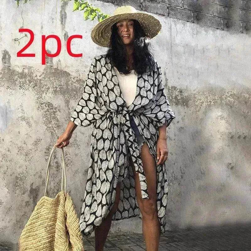 Polyester Ladies Sun Protection Resort Beach Dress Cover Up - EX-STOCK Canada