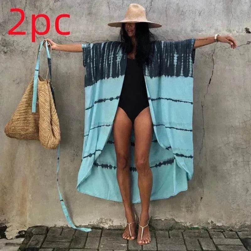 Polyester Ladies Sun Protection Resort Beach Dress Cover Up - EX-STOCK Canada