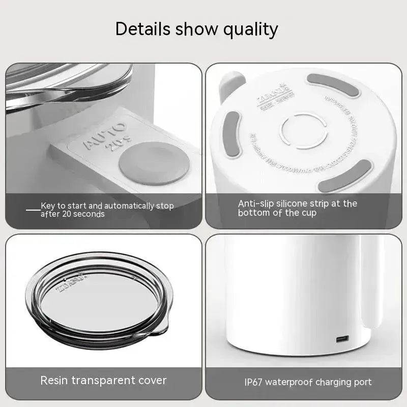 Portable Smart Magnetic Automatic Mixing Coffee Cup Rechargeable Rotating Home Office Travel Stirring Cup - EX-STOCK Canada