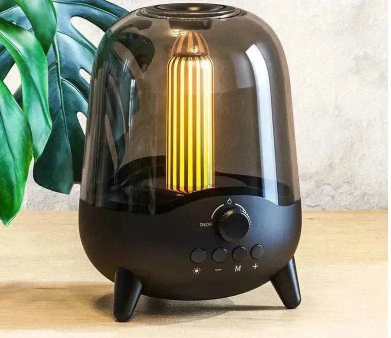 Portable Wireless Bluetooth 5.0 Speaker Flickering Ambient Light Speakers Table Lamp Stereo Sound Indoor Outdoor Night Lights - EX-STOCK Canada