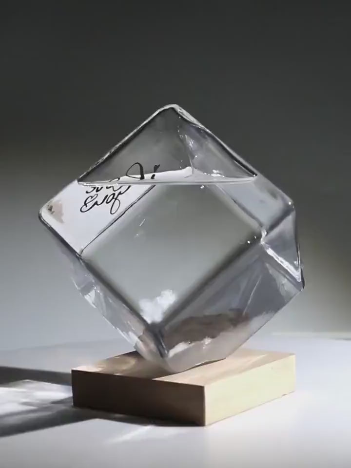 Desktop Droplet Storm Glass Bottle Weather Forecast Predictor Monitor Barometer For Home Decor Water Cubes