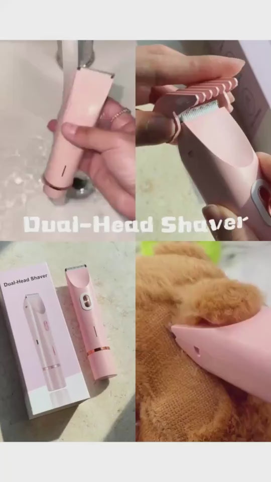 Women's 2-in-1 Electric Shaver & Bikini Trimmer – Wet/Dry Body Hair Razor (Pink, Blue, Purple)
