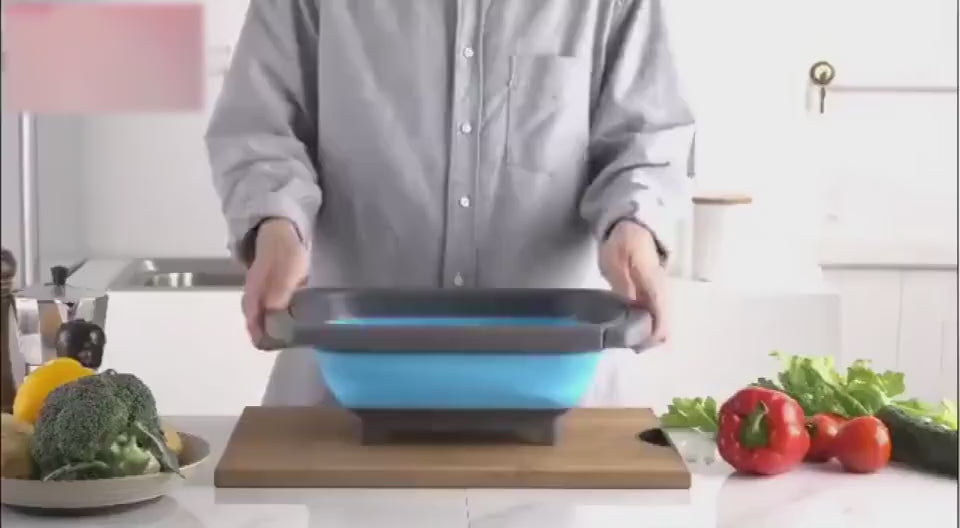 Creative Foldable Water Basin With Leaking Functio