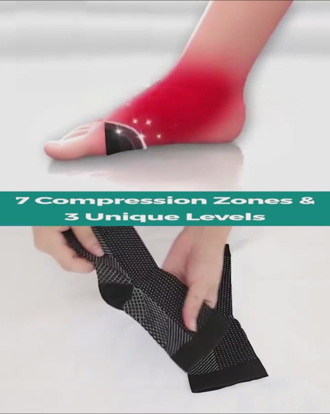 Foot Compression Sports Ankle Brace Socks Relieve Swelling  Unisex