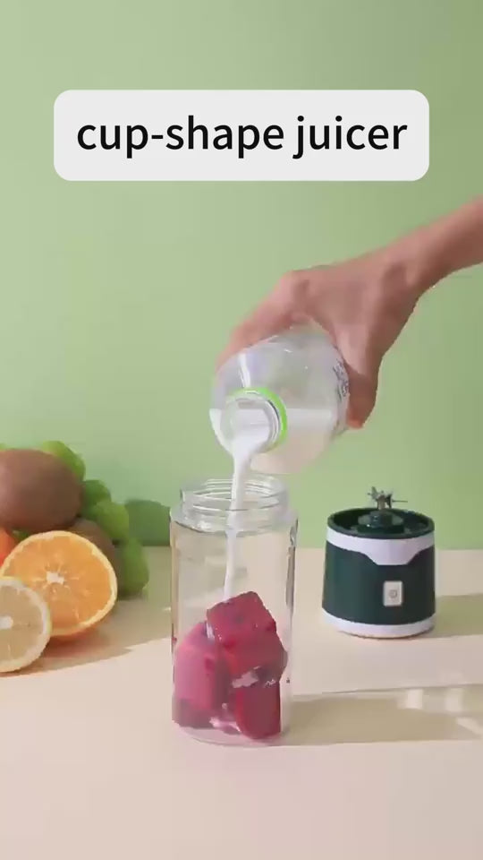 Rechargeable Electric Juicer Cup – Portable USB Blender with 6-Blade & Double Cup | 500ML-1