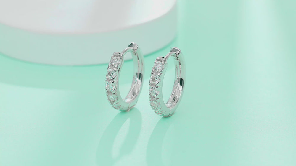 Summer Iced Tea Moissanite Stud Earrings – Platinum 925 Silver | GRA Certified