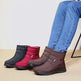 Women's Waterproof Ankle Snow Boots – Non-Slip Flat Heel Warm Winter Boots | Black, Brown, Red | EU 36–43
