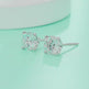 Flowing Charm 1-Carat Moissanite Stud Earrings – Platinum 925 Silver | GRA Certified