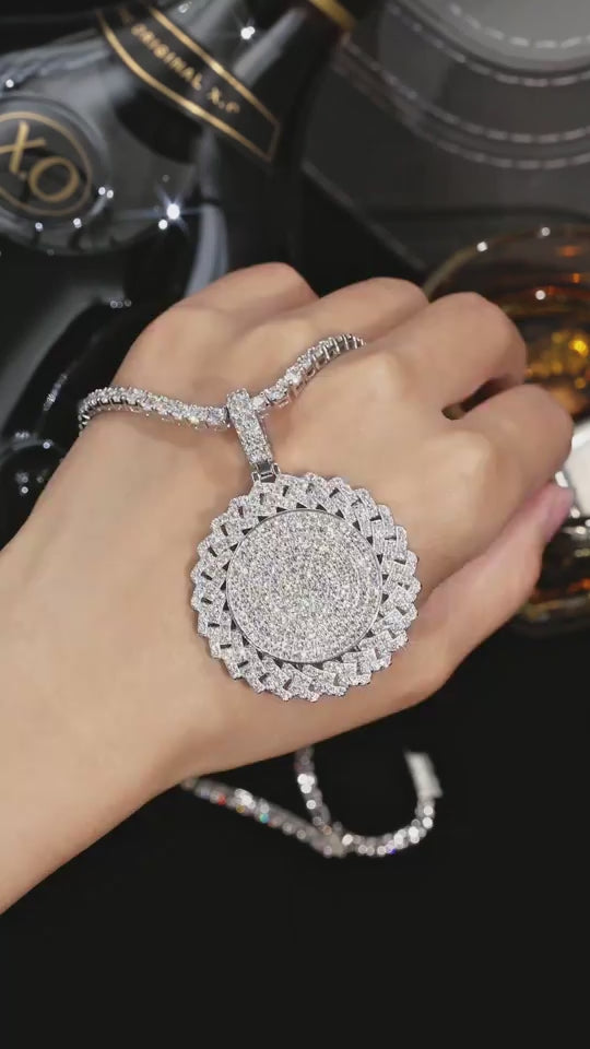 Star Encirclement - A Fashionable And Trendy Necklace Pendant Set With Top-quality Moissanite S925, Silver And Platinum-plated, Can Be Tested With A Diamond Pen. - EX-STOCK Canada