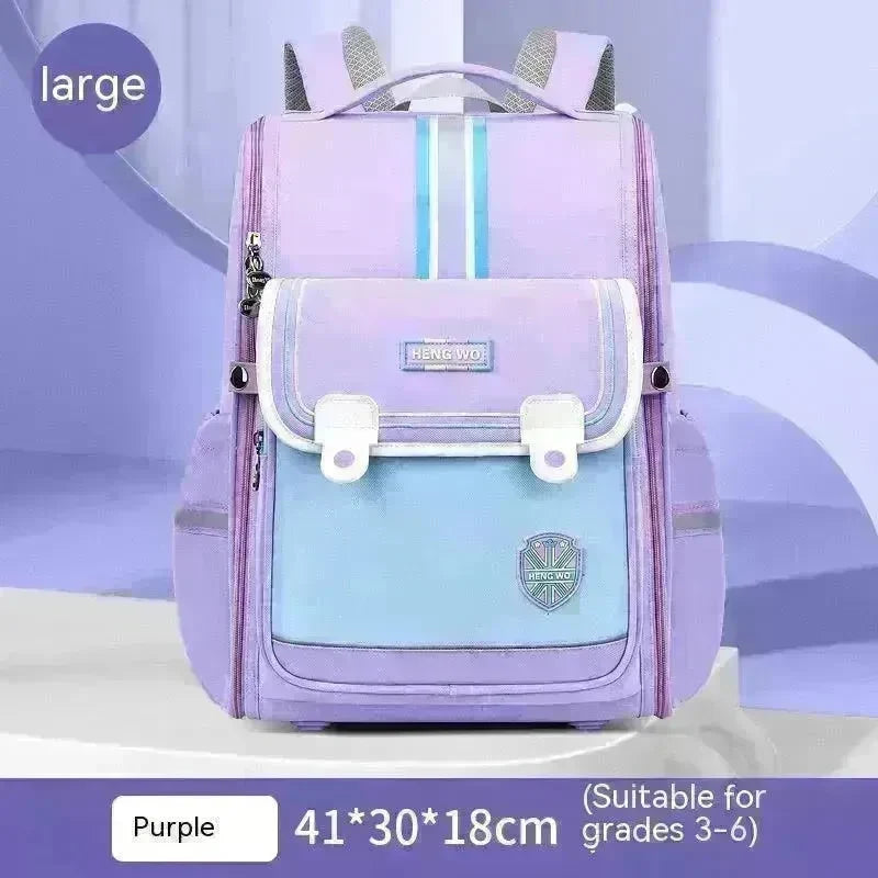 Primary School Student Schoolbag Female Lightweight Burden Alleviation Spine Protection - EX-STOCK CANADA