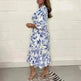 Printed Casual V-neck Long-sleeve Dress Women - EX-STOCK CANADA