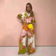 Printed Cotton And Linen Two-piece Suit Outfit Top Wide-leg Pants - EX-STOCK CANADA