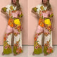 Printed Cotton And Linen Two-piece Suit Outfit Top Wide-leg Pants - EX-STOCK CANADA
