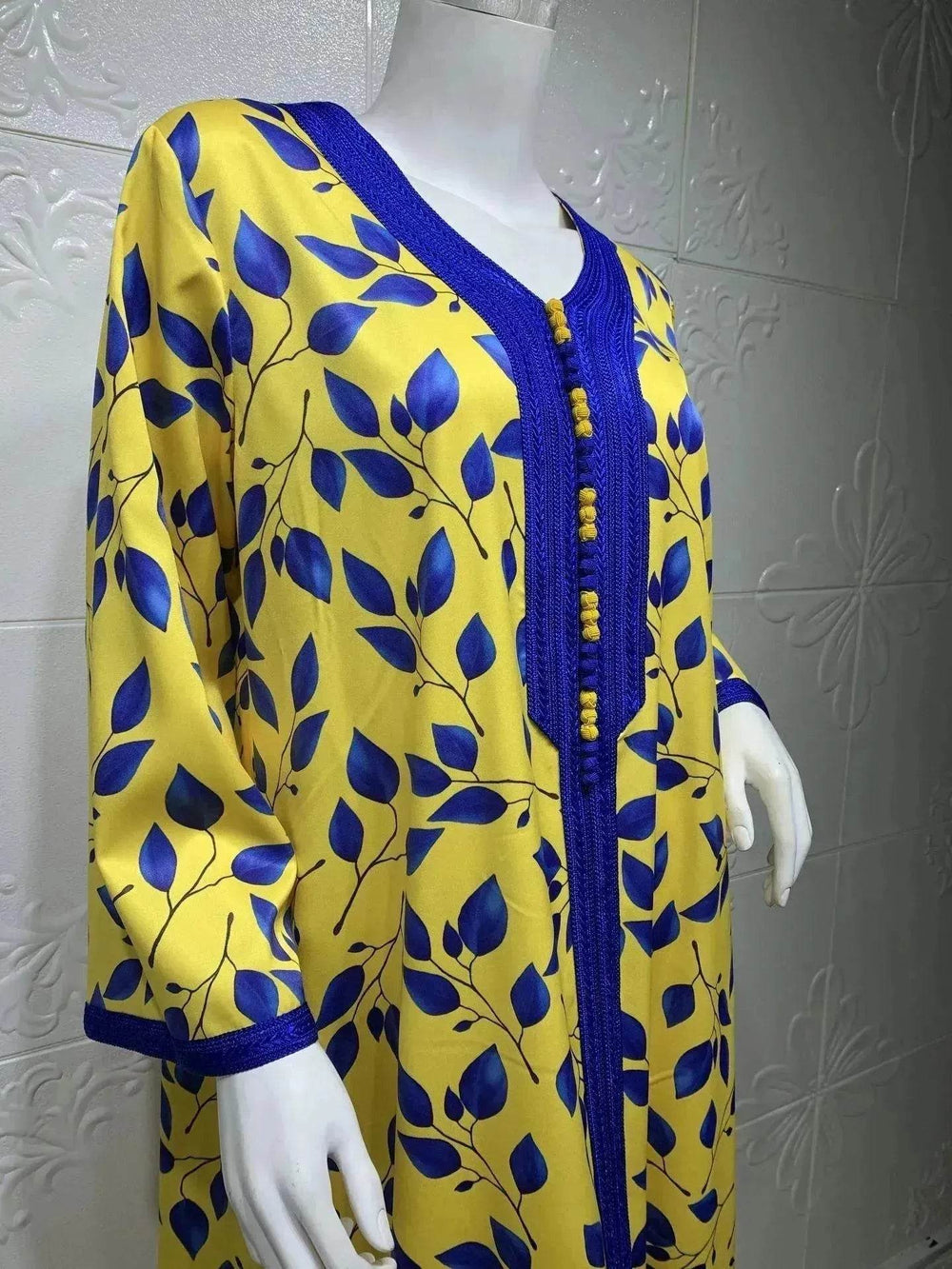 Printed Floral Abaya Dress Robe for Arab Dubai Turkey Middle East Women. - EX-STOCK Canada