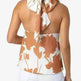Printed Lace Up Backless Top Pocket Shorts Two-piece Suit For Women - EX-STOCK CANADA