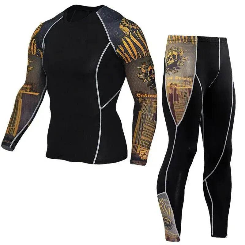 Printed long sleeve gym suit - EX-STOCK Canada