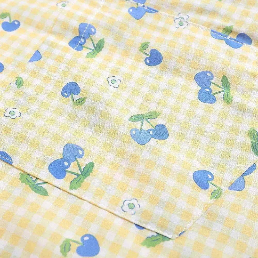 Printed Small Cherry Short-sleeved Shirt - EX-STOCK Canada