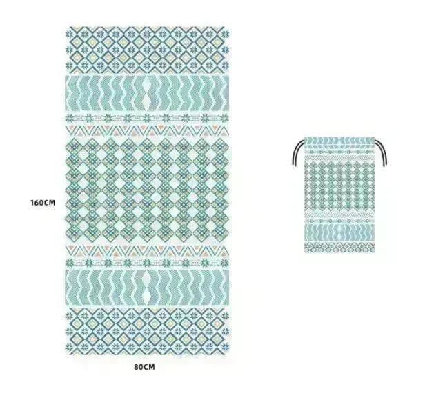 Printed Swim Microfiber Beach Towel - EX-STOCK CANADA