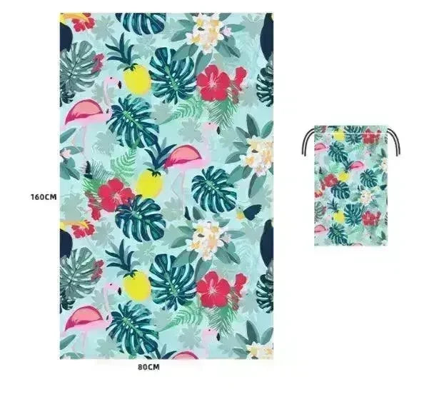 Printed Swim Microfiber Beach Towel - EX-STOCK CANADA