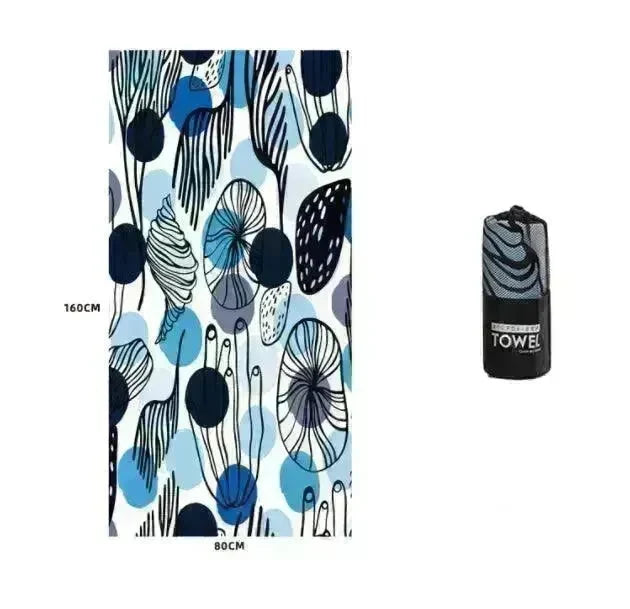 Printed Swim Microfiber Beach Towel - EX-STOCK CANADA