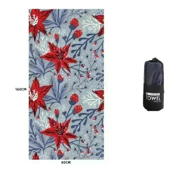 Printed Swim Microfiber Beach Towel - EX-STOCK CANADA