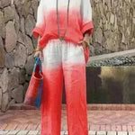 Product Women's Clothes Fashion Cotton Linen Gradient Two-piece Set - EX-STOCK CANADA