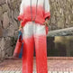 Product Women's Clothes Fashion Cotton Linen Gradient Two-piece Set - EX-STOCK CANADA