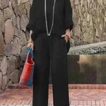 Product Women's Clothes Fashion Cotton Linen Gradient Two-piece Set - EX-STOCK CANADA