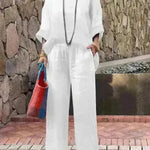 Product Women's Clothes Fashion Cotton Linen Gradient Two-piece Set - EX-STOCK CANADA