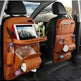 PU Leather Car Storage Bag Multifunction Seat Back Tray Hanging Bag Waterproof Car Seat Organizer Automotive Interior Accessories - EX-STOCK CANADA