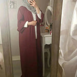 Pure Color Cardigan Spot Middle East Cardigan Dubai Robe - EX-STOCK Canada