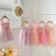 Rainbow Butterfly Wings Mesh Girl Dress - EX-STOCK CANADA