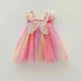 Rainbow Butterfly Wings Mesh Girl Dress - EX-STOCK CANADA