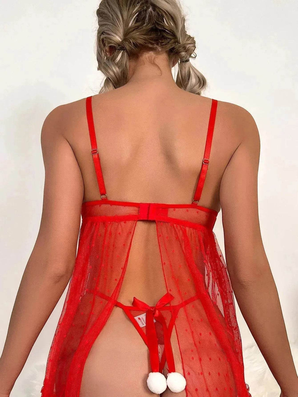 Red Lingerie Lace Lingerie Set Suspender Lingerie Nightdress - EX-STOCK Canada