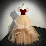 Red Wedding Dress French Princess Pettiskirt Gown - EX-STOCK CANADA
