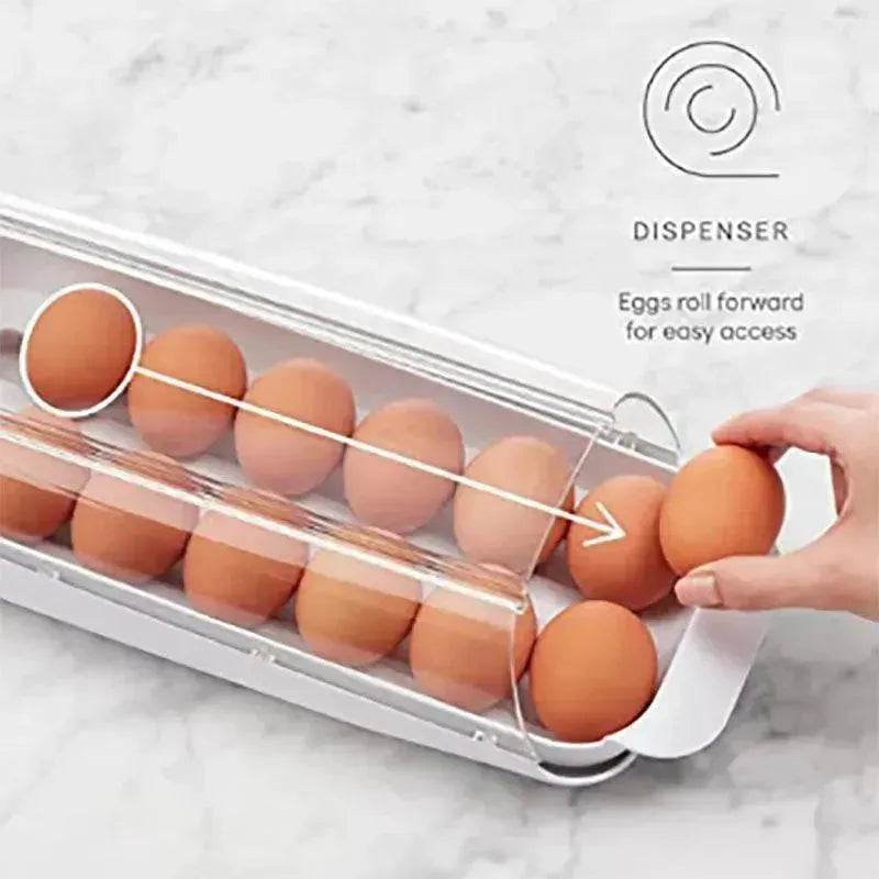Refrigerator Egg Storage Rack Rolling Egg Dispenser - EX-STOCK Canada