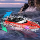 Remote Control Water Summer Toys 24g Competitive Boat Light Speed 25km High Speed Speedboat - EX-STOCK Canada