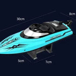 Remote Control Water Summer Toys 24g Competitive Boat Light Speed 25km High Speed Speedboat - EX-STOCK Canada