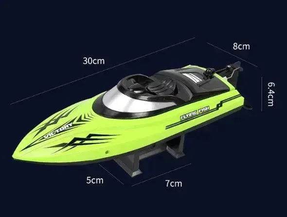 Remote Control Water Summer Toys 24g Competitive Boat Light Speed 25km High Speed Speedboat - EX-STOCK Canada